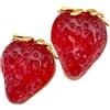 LIFKOME Orecchini a Bottone a Forma di Fragola 1 Paio, Accessorio di Lega e Resina, Delicati per Donne, Carini e Creativi