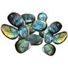Aitelei, pietra di labradorite curativa, quarzo, pietra di luna, pietra preziosa a forma di cuore, per creare gioielli, pietra curativa liscia A forma di sapone.