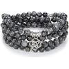 Self-Discovery Mala Regalo celtico 108 Bracciale con perline in pietra Mala Collana di cristallo con ciondolo portafortuna con nodo infinito (Labradorite nera (Black Labradorite))