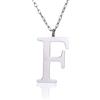 Sakrami Collana in Argento con Lettera Tre Centimetri Silver (Lettera F)