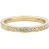 Swarovski 1121071 - Anello da donna con cristallo Swarovski, metallo placcato oro, 12