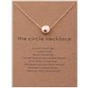 Self-Discovery Mala Collana Ispirazionale per Donne - Pendente Unico in Oro, Gioiello Spirituale Regalo (Cerchio della Vita)