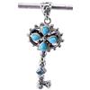 Meadows Argento Sterling 925 Addormentato Bellezza Turchese Gemma Oro Punti Chiave Pendenti Gioielli Prati Crystalcraftindia