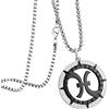 555Jewelry Collana con ciondolo a forma di zodiaco in acciaio inox, unisex, unisex