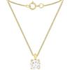 CARISSIMA Pendente con cubic zirconia rotondi da 6 mm su collana con catena a curb taglio diamante da 0,7 mm in oro giallo 9 ct di lunghezza 41 cm/16 pollici
