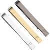 PATIKIL 3Pcs Fermacravatte Per Uomo, Acciaio Inossidabile Lettera P Fermacravatte Set Uomo Con Scatola Regalo Per Matrimonio Festa Del Papà, Argento/Oro/Nero