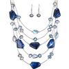 FULU AUTUMN Collana da donna con perline multifilo, stile bohémien, idea regalo per donne, Pietra Pietra Cristallo, Nessuna pietra preziosa