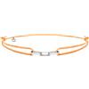 Nato Cuff - Bracciale Argento 925 Links - Fatto a mano in Francia - Regolabile - Gioiello Uomo o Donna (Arancione)