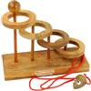 Logica Giochi - Libera Il Topino - Rompicapo in Legno con Le Corde - Difficoltà 4/6 Estremo - Collezione Leonardo