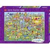 Heye Doodle Village - Puzzle da 1000 pezzi, colore: Argento