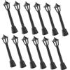 HOODANCOS Miniature Street Lamp Decor 12 Pezzi Plastico Nero per Dollhouse