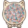 TocaFeank Puzzle a forma gatto | Puzzle in legno a forma gatto colorato Morandi 135 pezzi | Puzzles con pezzi gatti con cornice adorabili contorni gattini | Puzzles animali unici per adulti e adolescenti