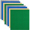 VINEST 8 grandi piastre di costruzione compatibili con piastra di base Duplo verde, blu, grigio, sabbia