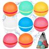 WFKKMEQ Bombe d'acqua Riutilizzabili, 8PCS Palloncini da Acqua Giocattoli d'acqua Autosigillanti e Riempimento Rapido Palloncini d'acquas per Esterno, Piscina, Parco Acquatico,Festa Compleanno Carnevale
