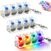 HBSFBH 3 Pezzi Portachiavi Fidget Tastiera, Fidget Clicker per Tastiera, Tastiera Fidget Toys per Adulti, Fidget Tastiera Portachiavi, Tastiere Fidget Clicker con Luce LED, per Ansia, Ufficio, Scuola (M4)