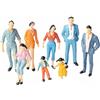Lawnrden Mini Figure di Persone 1:87 Posa in Piedi Dipinta Scala Ho per Scene in Miniatura del Treno Modello Casa delle Bambole 24 Pezzi | Persone Modello