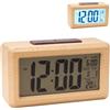 Relaxdays Sveglia digitale Relaxdays in legno, data e temperatura, naturale