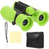 TOYZFRIENDY Binocolo Alta Definizione 10x22 Mini Portatile per Esplorazione | ABS Verde, Messa a Fuoco Facile, Cordino Incluso, per Scenari, Fauna, Attività di Scouting