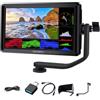 FEELWORLD FW568 V3 - Telecamera da 6 pollici, 4K, Full HD, 1920 x 1080, 3D | Monitor fotocamera DSLR Sunshine Hood HDMI ingresso uscita Tilt Arm Power Output per stabilizzatore