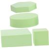 CAXUSD Set di 4 Cubi Geometrici in Schiuma Verde, Oggetti di Scena per Foto, Supporto Decorativo Multifunzionale per Cosmetici e Vetrina