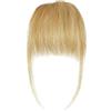 SDFWGG Frangetta Finta con Clip Frangia Aria Basette Leggere a Extension Frangetta Finta Frontale con Clip Frangia Sintetica Naturale per Donna (Oro)
