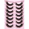 BXVXWKJXKR Wispy Lashes - Ciglia finte in visone, effetto naturale, effetto 3D, morbide, a striscia, confezione da 7 paia