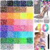 ZORVENIX Kit di strass per nail art da 35.000 pezzi, 40 colori, pietre glitterate da 3 mm, pinzette e matita di cera, strass piatti in gel per nail art, lavori fai da te, unghie, tessuti e diamond painting