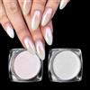BISHENGYF 2Pcs Polvere Unghie Effetto Perla - Polvere Effetto Specchio per Unghie Neon, Polvere Cromata per Unghie Verde Aurora Polvere Glitter Ciambella Smaltata, DIY Nail Art Salon Chrome Nails
