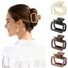 Detesaya mollette per capelli Donna, Pettinini & Fermagli, Set da 4 fermagli in nylon flessibile, Fermagli antiscivolo & infrangibili per capelli sottili, Forte tenuta 2,5 pollici per donna