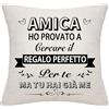 Bommex Divertente Cuscino Copertura per gli Amici Femminili Divertenti Amici Regalo di Amicizia, Compleanno, Laurea, Natale