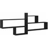 vidaXL Mensola a Parete Rovere Nero 167,5x18x68 cm in Truciolato, scaffale a Muro, scaffale espositivo, espositore a Muro, scaffale pensile