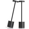 MORATER Lampada da tavolo senza fili da 13,2 pollici, lampada touch a led Lampada da scrivania ricaricabile con regolazione continua, luce di punta completa di ricarica e 3 colori (Black)