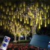 zhonghua Luci Della Pioggia di Meteore, 30CM 10 Tubes Luci Solari della Doccia del Meteore del Giardino che Cadono con il Telecomando (Warm White)