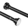 Aiitomg Bastone Tenda a Pressione Asta Tenda a Pressione per Doccia Bastone Tenda Doccia Bastone a Pressione per Tenda, Fissaggio senza trapano né vitio, Diametro 32mm, 190-410cm, Nero(1 Pezzo)