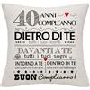 Bommex 40° compleanno Regali ispirazionali copricuscino per 40 anni donne uomini mamma papà zia moglie marito sorella fratello Amici cugini cugina colleghi regali ispirazionali (40)