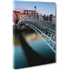 ConKrea Quadro su Tela Canvas - INTELAIATO - Pronto da Appendere - Ha'penny Ponte Liffey River - Dublino - Irlanda - 30x40cm - Senza Cornice - (cod.1959)