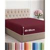 CGK Unlimited Lenzuolo con Angoli 100x200 - Microfibra Tasca 50cm (18) - Bordeaux