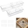 runyuanshuo Organizer Cucina Estraibile, Organizer Frigorifero Trasparente per Dispensa, Organizzatore Cucina per Alimenti e Prodotti Salvaspazio Cucina 23-39.5x9x6 Cm