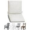 HAND Cuscino con Schienale per Sedia - Cuscini Sedie Interno ed Esterno, Morbida Imbottitura, Per Giardino o Casa - Made in Italy (1, Beige, 90x41 cm)