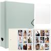 Amimy Album fotografico A4 per Instax Mini 11 12 9 8+ 8 7+ pellicola LiPlay, per stampante fotografica Polaroid SnapTouch PIC-300 Z2300 2x3, per Kpop Card (Menta)