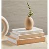 hongqu us Set di 3 libri decorativi estetici - decorazione per tavolini da caffè - Scatola portaoggetti finta per la decorazione - Set di 3 libri finti in lino per la decorazione della casa - Comodini