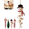 Generico Crochet Snowman Spiral Ornament DIY Kit,Beginner Friendly Christmas Santa Tree Spiral Hanging Decor Craft Set with Soft Yarn,for Window, Porch, Wall, Holiday Tree,Holiday Decor Gift