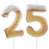 FUNCANDLE Candeline Numeriche per Compleanno Tema Birra, Decorazione Torta 25° Compleanno, Stampa Candela con Effetto Schiuma e Bolle, Ideale per Feste per Adulti, Barbecue e Party a Tema