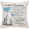 Bommex Cuscino Regalo per Nonno da Nipote - Compleanno, Natale, Festa del Papà (A Mio Nonno)