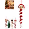 Generico Crochet Snowman Spiral Ornament DIY Kit,Beginner Friendly Christmas Santa Tree Spiral Hanging Decor Craft Set with Soft Yarn,for Window, Porch, Wall, Holiday Tree,Holiday Decor Gift