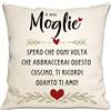 Bommex A Mia Moglie Cuscino Cover - Regalo da Marito per Compleanno, San Valentino, Anniversario, Natale - Ti Ricorda Quanto Ti Amo