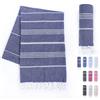 LAYNENBURG telo mare premium con frange annodate a mano - 100% cotone Telo fouta hammam XXL 100x200 cm - OEKO-TEX 100 - telo hamam grande - asciugamano sauna e pestemal