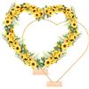 Gadpiparty Anelli in metallo a forma di cuore, resistenti, fai da te, con base in legno, antiruggine, per decorazione da tavolo, acchiappasogni, ghirlande di fiori, progetti artigianali e decorazioni