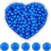 SOFPLATE 1000 pz Perlina Rotonda Blu 6mm Perline Acriliche Opache Sfuse Piccole Perline Lisce Sciolte per Gioielli Palline di Plastica Distanziatrici Perline per La Creazione di Gioielli Bracciali Col