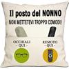 Bommex Copri cuscino tascabile per il nonno - Regalo perfetto per compleanni, Feste del papà e Natale